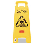 Load image into Gallery viewer, Multilingual &quot;caution&quot; Floor Sign,  11 X 12 X 25, Bright Yellow
