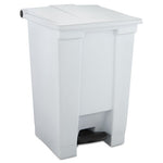 Load image into Gallery viewer, Indoor Utility Step-on Waste Container, 12 Gal, Plastic, White
