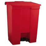 Load image into Gallery viewer, Indoor Utility Step-on Waste Container, 18 Gal, Plastic, Red

