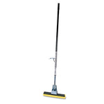 Load image into Gallery viewer, Steel Sponge Mop, 12&quot; Wide Yellow Cellulose Sponge Head, Bronze Steel Handle
