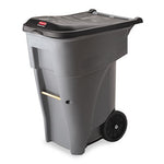 Load image into Gallery viewer, Brute Roll-out Heavy-duty Container, 65 Gal, Polyethylene, Gray
