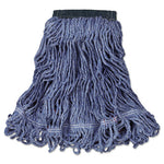 Load image into Gallery viewer, Swinger Loop Wet Mop Head, Medium, Cotton/synthetic, Blue, 6/carton
