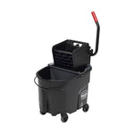 Load image into Gallery viewer, Wavebrake 2.0 Bucket/wringer Combos, Side-press, 35 Qt, Plastic, Black
