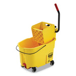 Load image into Gallery viewer, Wavebrake 2.0 Bucket/wringer Combos, Side-press, 44 Qt, Plastic, Yellow
