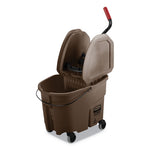 Load image into Gallery viewer, Wavebrake 2.0 Bucket/wringer Combos, Down-press, 35 Qt, Plastic, Brown
