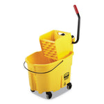 Load image into Gallery viewer, Wavebrake 2.0 Bucket/wringer Combos, Side-press, 35 Qt, Plastic, Yellow
