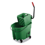 Load image into Gallery viewer, Wavebrake 2.0 Bucket/wringer Combos, Side-press, 35 Qt, Plastic, Green
