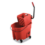 Load image into Gallery viewer, Wavebrake 2.0 Bucket/wringer Combos, Side-press, 35 Qt, Plastic, Red
