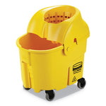 Load image into Gallery viewer, Wavebrake Institution Bucket And Wringer Combos, Down-press, 35 Qt, Plastic, Yellow
