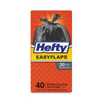 Load image into Gallery viewer, Easy Flaps Trash Bags, 30 Gal, 1.05 Mil, 30&quot; X 33&quot;, Black, 40/box

