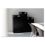 Load image into Gallery viewer, Public Square Recycling Receptacles, Paper Recycling, 42 Gal, Steel, Black
