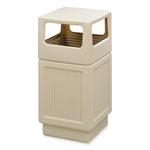 Load image into Gallery viewer, Canmeleon Recessed Panel Receptacles, Side-open, 38 Gal, Polyethylene, Tan, Ships In 1-3 Business Days
