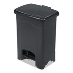 Load image into Gallery viewer, Plastic Step-on Receptacle, 4 Gal, Plastic, Black
