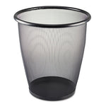 Load image into Gallery viewer, Onyx Round Mesh Wastebaskets, 5 Gal, Steel Mesh, Black
