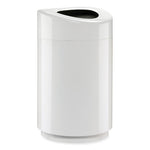 Load image into Gallery viewer, Open Top Round Waste Receptacle, 30 Gal, Steel, White, Ships In 1-3 Business Days
