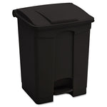 Load image into Gallery viewer, Large Capacity Plastic Step-on Receptacle, 17 Gal, Plastic, Black
