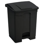Load image into Gallery viewer, Large Capacity Plastic Step-on Receptacle, 23 Gal, Plastic, Black
