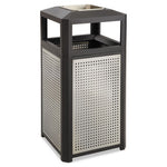 Load image into Gallery viewer, Evos Series Steel Waste Container, 38 Gal, Steel, Black

