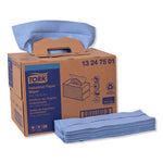Load image into Gallery viewer, Industrial Paper Wiper, 4-ply, 12.8 X 16.5, Unscented, Blue, 180/carton

