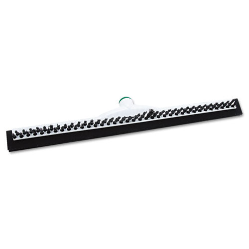 Sanitary Brush With Squeegee, Black Polypropylene Bristles, 22" Brush