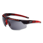 Load image into Gallery viewer, Avatar Safety Glasses, Black/red Polycarbonate Frame, Gray Polycarbonate Lens
