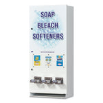 Load image into Gallery viewer, Coin-operated Soap Vender, 3-column, 16.25 X 9.5 X 37.75, White/blue

