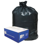 Load image into Gallery viewer, Linear Low-density Can Liners, 60 Gal, 0.9 Mil, 38&quot; X 58&quot;, Black, 10 Bags/roll, 10 Rolls/carton

