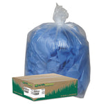 Load image into Gallery viewer, Linear Low Density Clear Recycled Can Liners, 33 Gal, 1.25 Mil, 33&quot; X 39&quot;, Clear, 10 Bags/roll, 10 Rolls/carton
