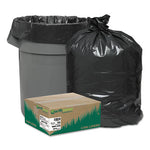 Load image into Gallery viewer, Linear Low Density Recycled Can Liners, 56 Gal, 2 Mil, 43&quot; X 47&quot;, Black, 10 Bags/roll, 10 Rolls/carton
