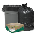 Load image into Gallery viewer, Linear Low Density Recycled Can Liners, 45 Gal, 1.25 Mil, 40&quot; X 46&quot;, Black, 10 Bags/roll, 10 Rolls/carton
