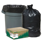 Load image into Gallery viewer, Linear Low Density Recycled Can Liners, 60 Gal, 1.25 Mil, 38&quot; X 58&quot;, Black, 10 Bags/roll, 10 Rolls/carton
