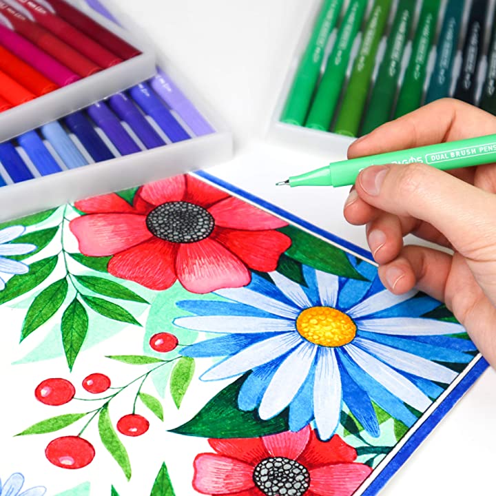 Watercolor Dual Brush Pens 120 Pieces Set