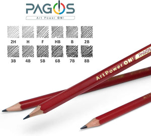Professional 15-Piece Sketch Pencil Set, Graphite Pencils, Art Pencils,  Drawing