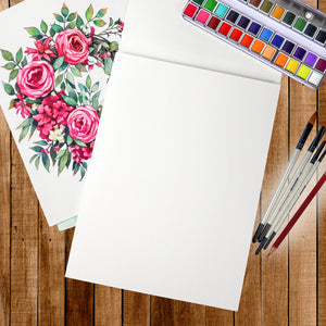 Pagos Watercolor Paper – 30 White Sheets (9x12 inch) x 2 Pack